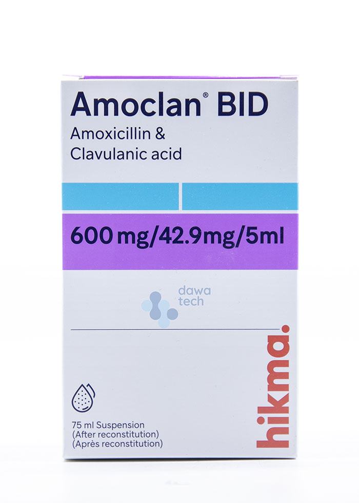 Amoclan Bid 600mg/5ml Susp 75ml