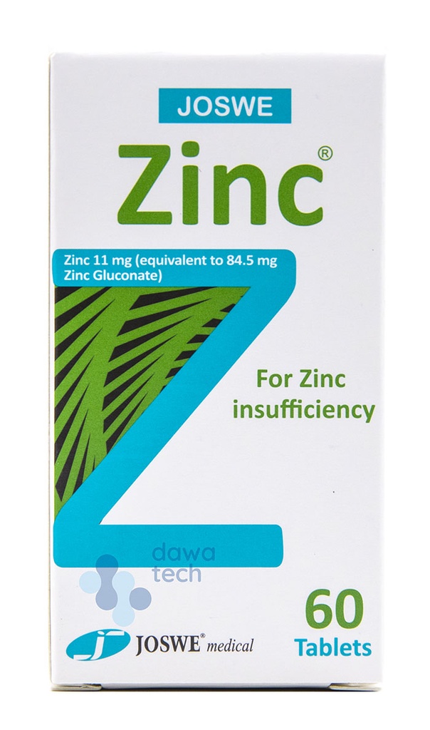 joswe zinc 11mg 60tap