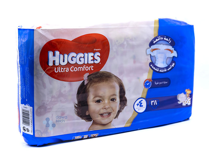Huggies 4+ (10-16kg) 38 Diapers ازرق