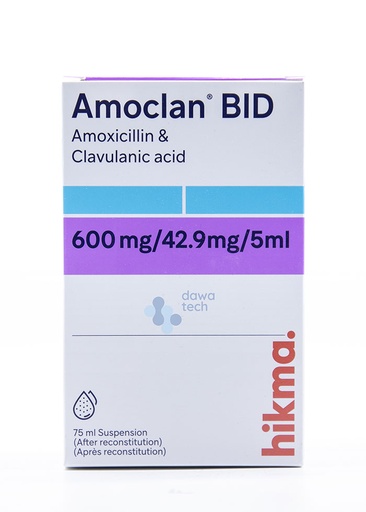 [19080] Amoclan Bid 600mg/5ml Susp 75ml
