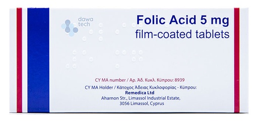 [19081] Folic Acid 5 Mg 100 Tab (Joriver)
